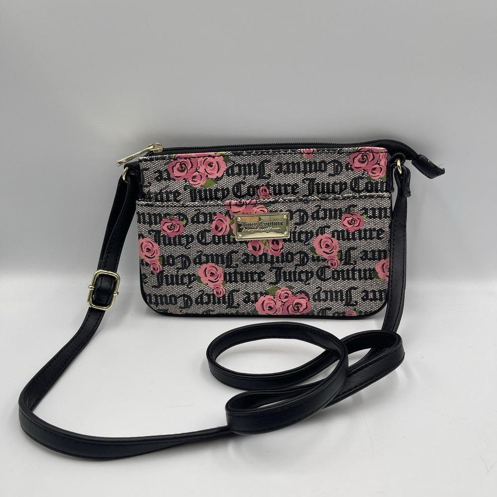 Juicy Couture Floral Logo Crossbody Rose Bloom